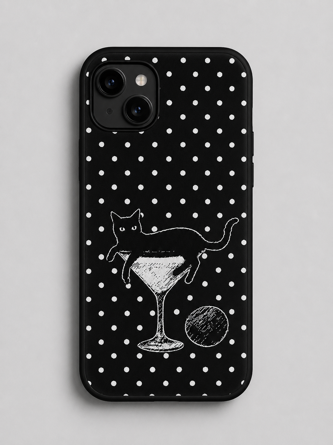 The Martini Cat Phone Case