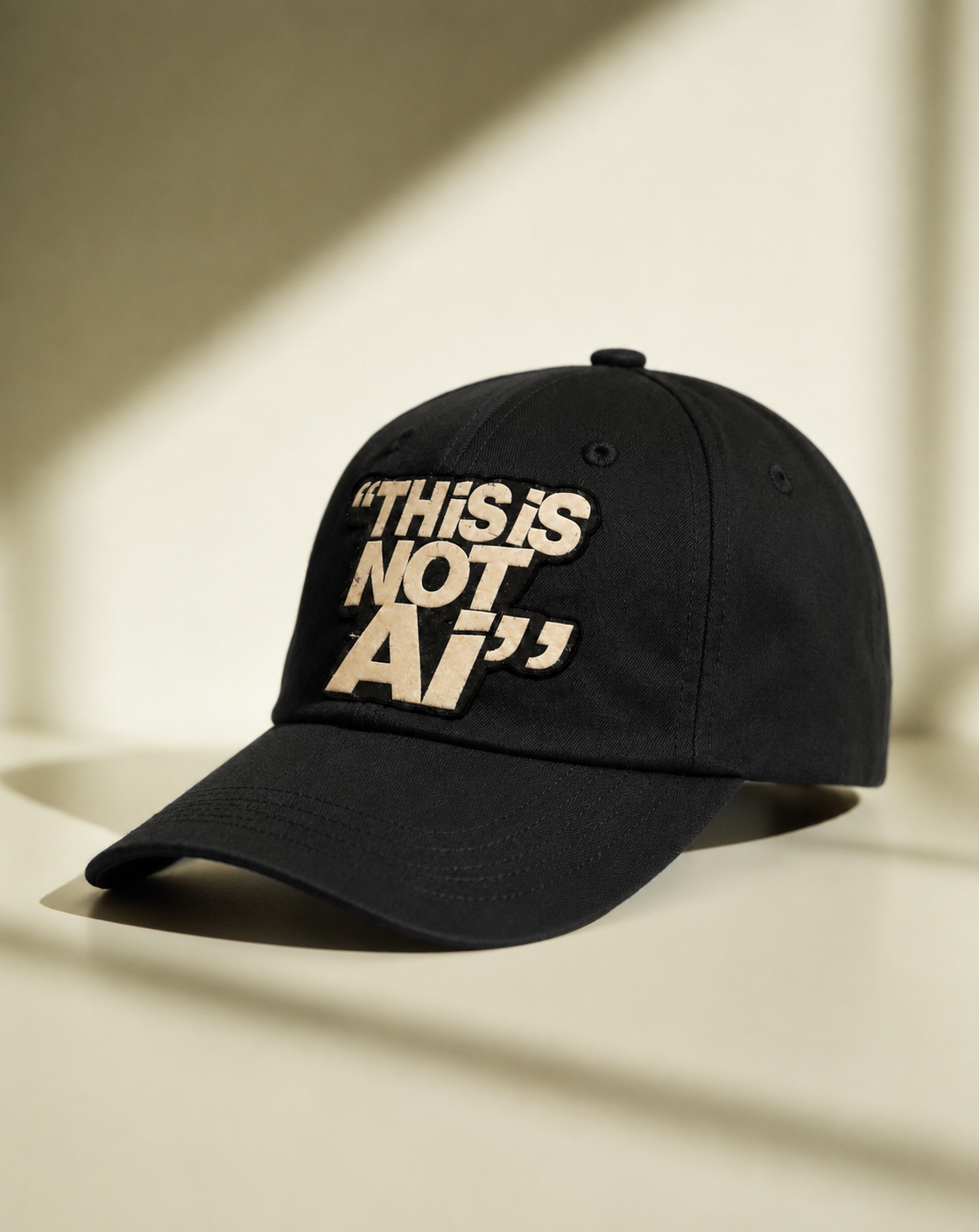 The "This Is Not AI" Embroidered Cap