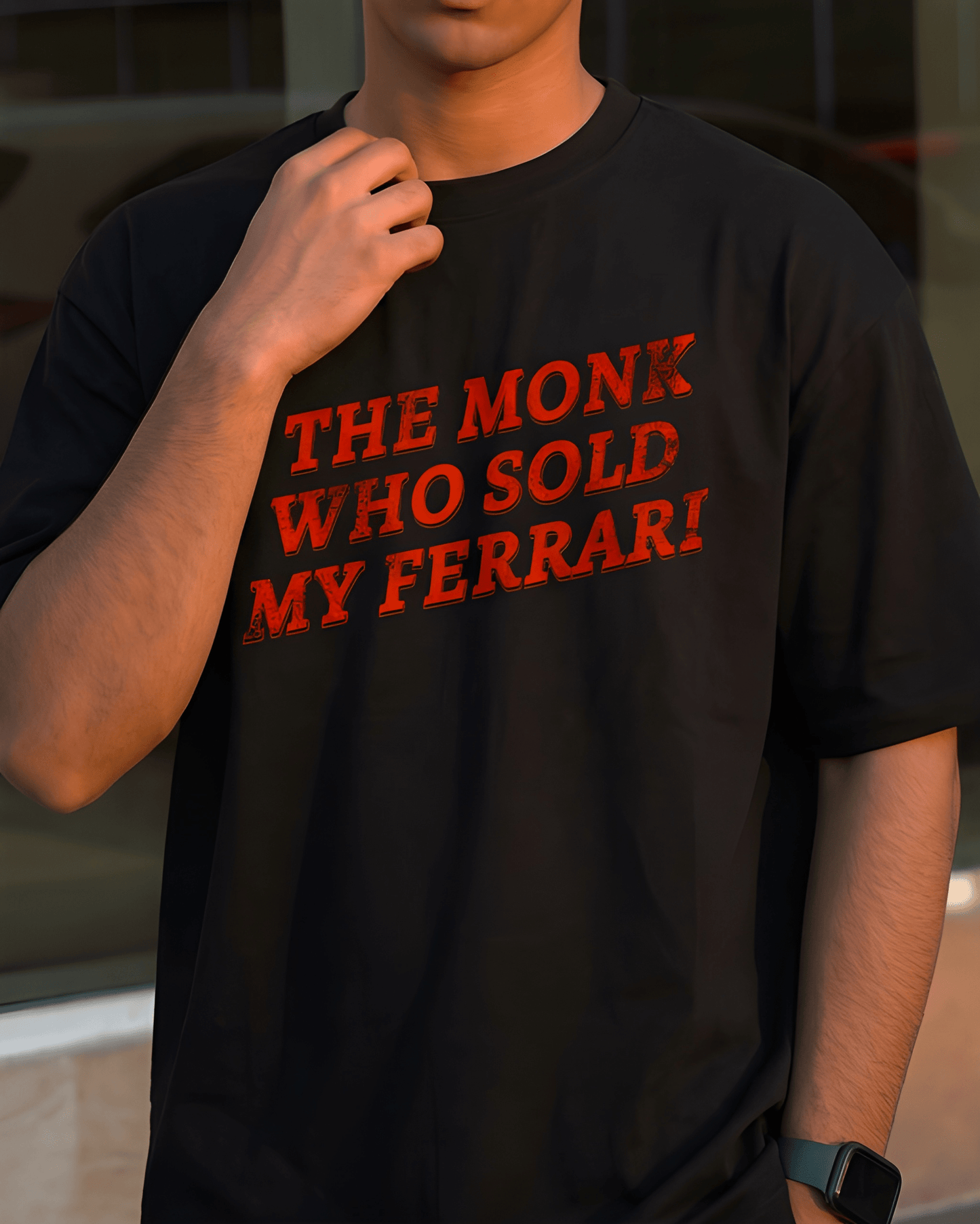 The “The Monk Who Sold My Ferrari” Oversized Tee