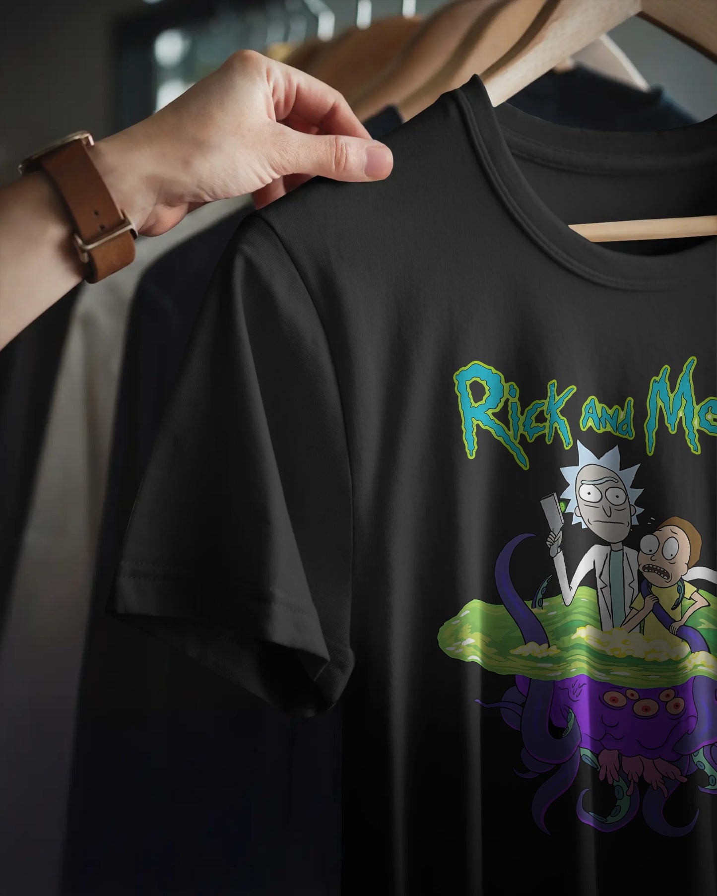 Portal Panic – Rick and Morty Oversized Tee