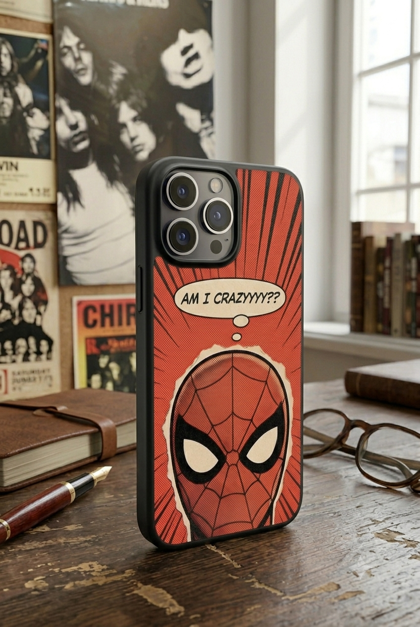 The "Am I Crazyyyy??" Retro Comic Phone Case