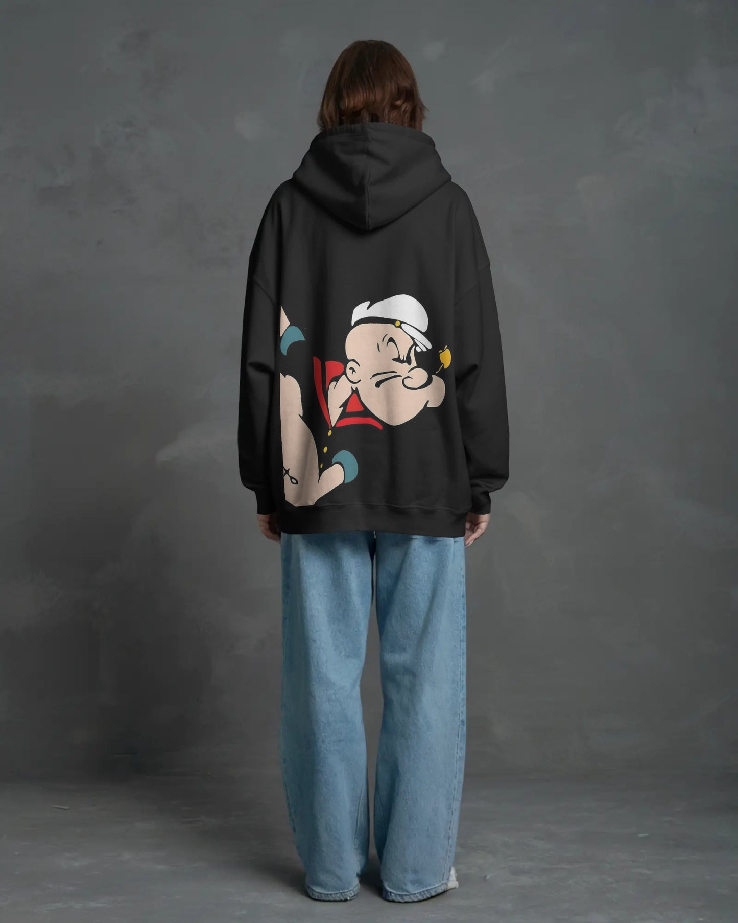Popeye Classic Unisex Oversized Hoodie - Retro Cartoon Streetwear Drop