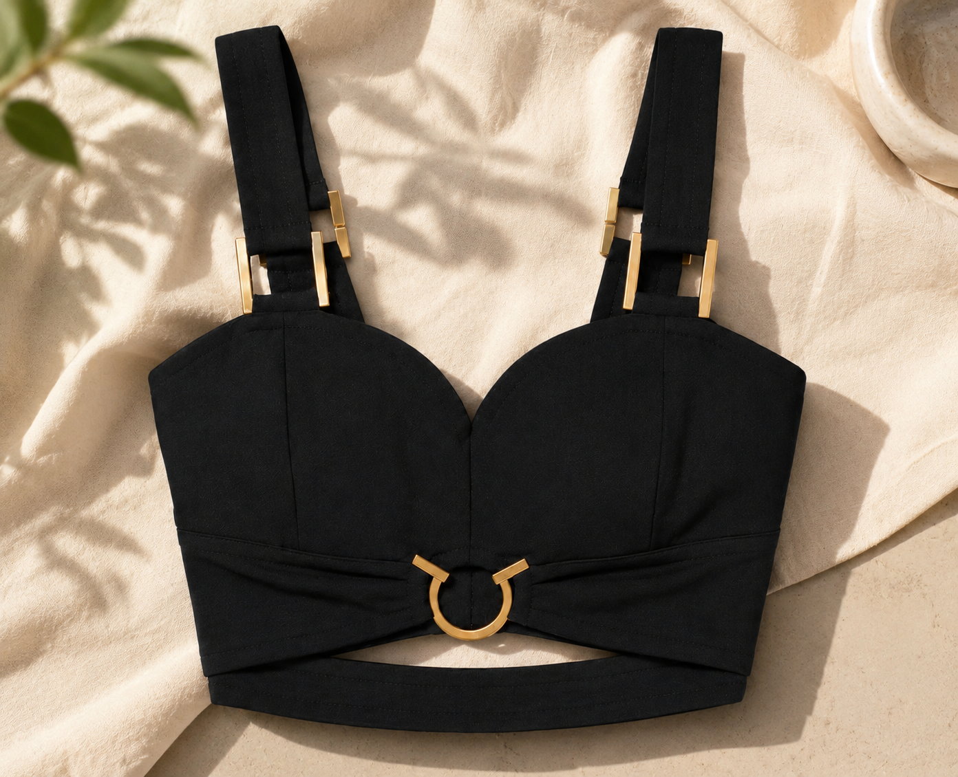 The Gold Hardware Bustier Crop Top