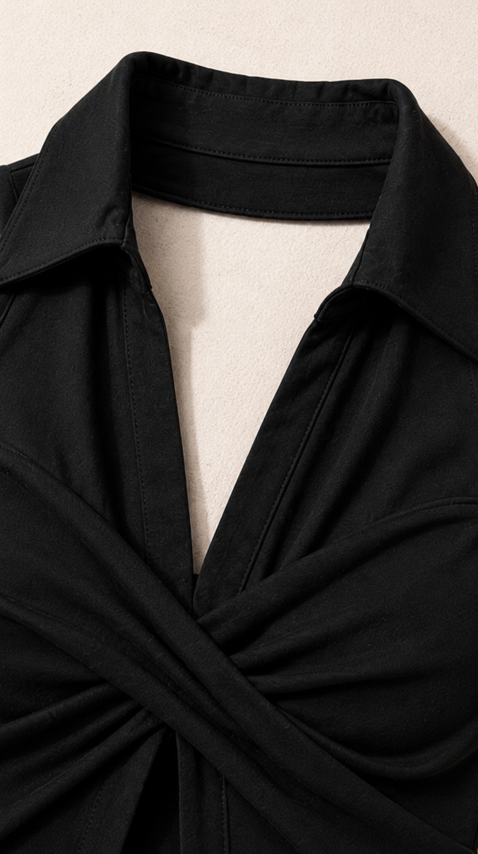 The Collared Twist-Front Halter Top