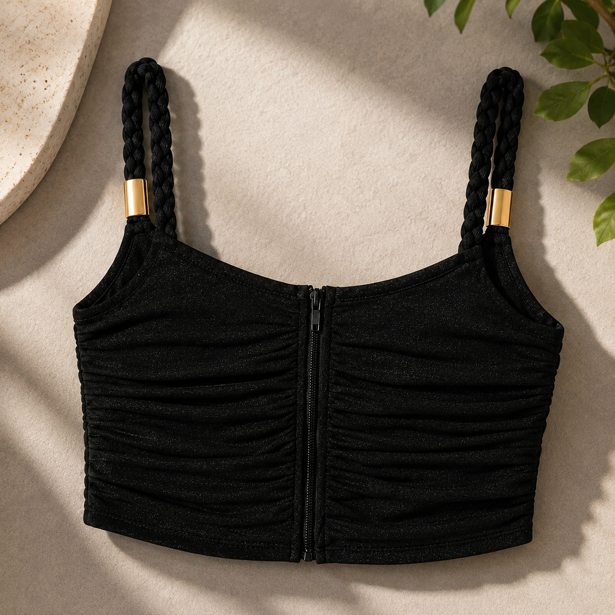 Product: The Braided-Strap O-Ring Shimmer Top
