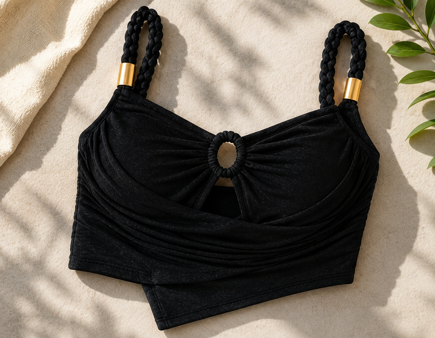 Product: The Braided-Strap O-Ring Shimmer Top