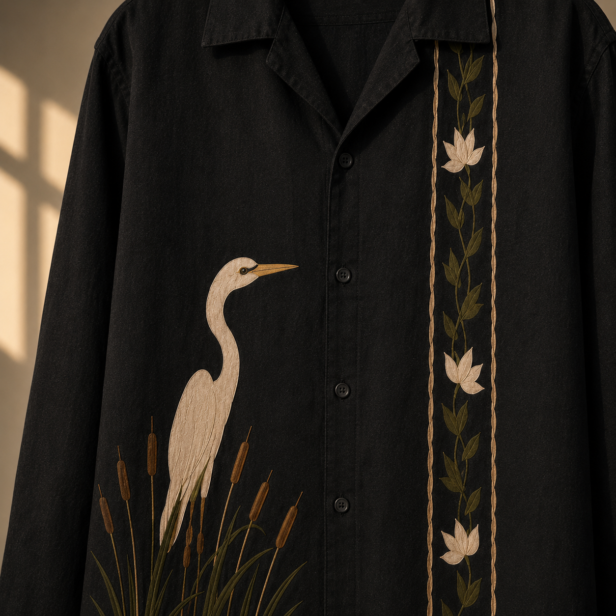 THE "EGRET MARSH" LONG SHIRT