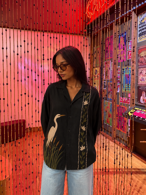 THE "EGRET MARSH" LONG SHIRT