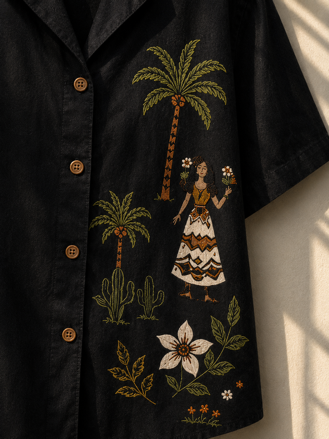 THE "TROPICAL EMBROIDERED RESORT" SHIRT