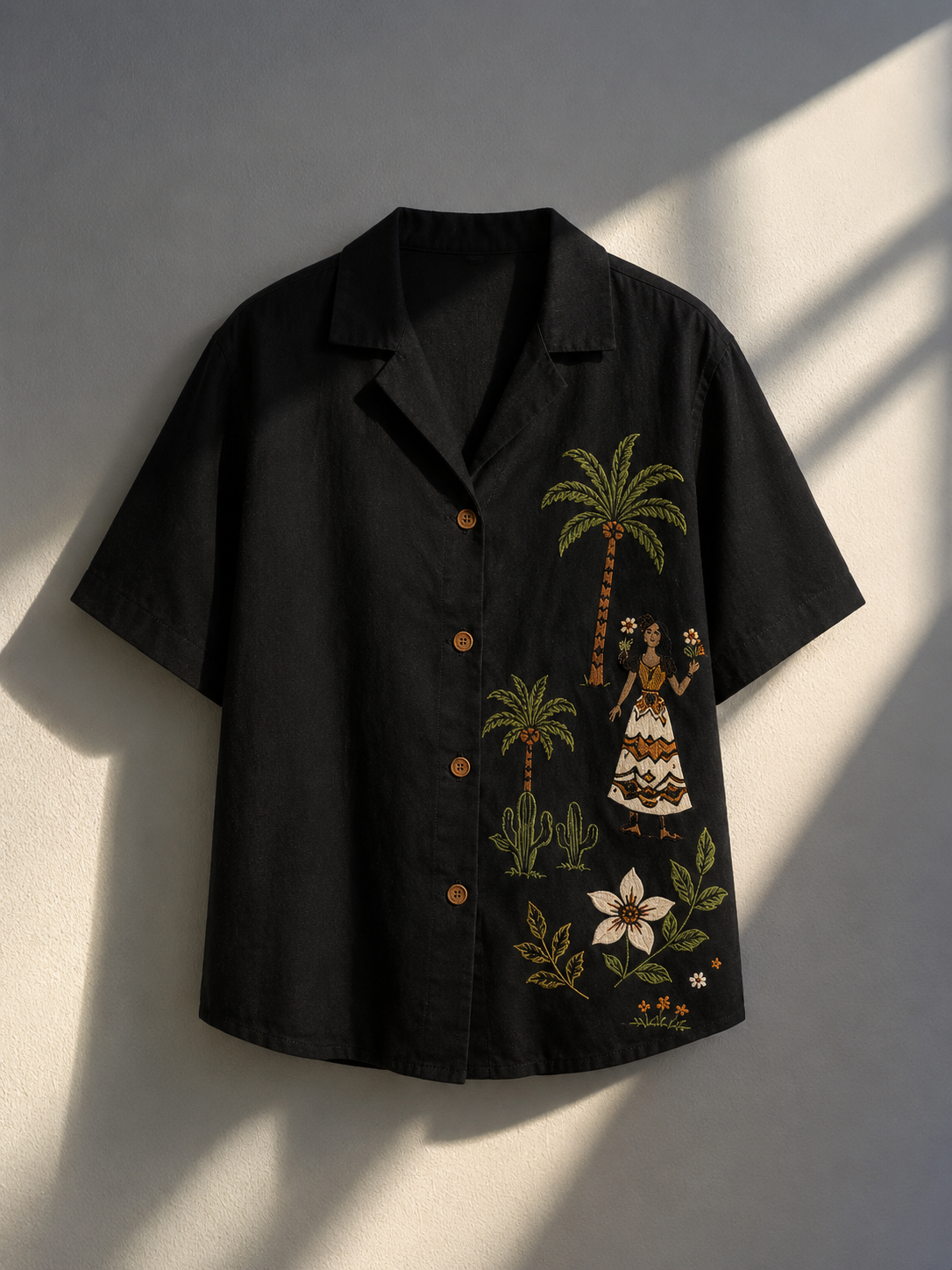THE "TROPICAL EMBROIDERED RESORT" SHIRT