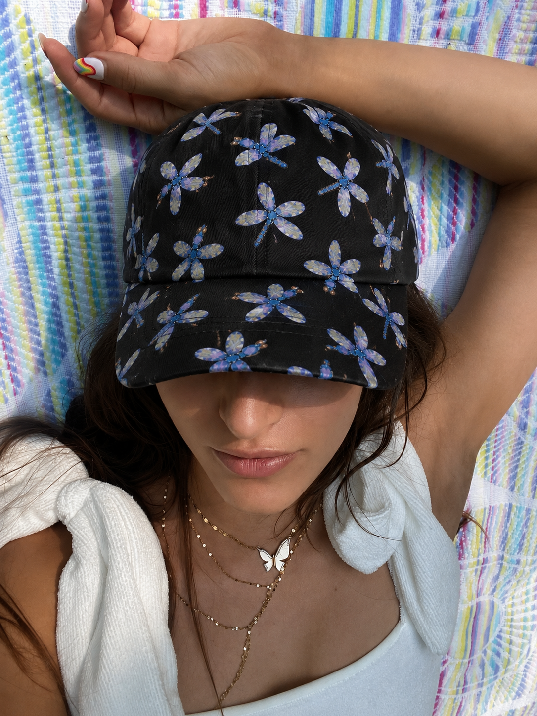 The "Dragonfly Dream" All-Over Print Cap