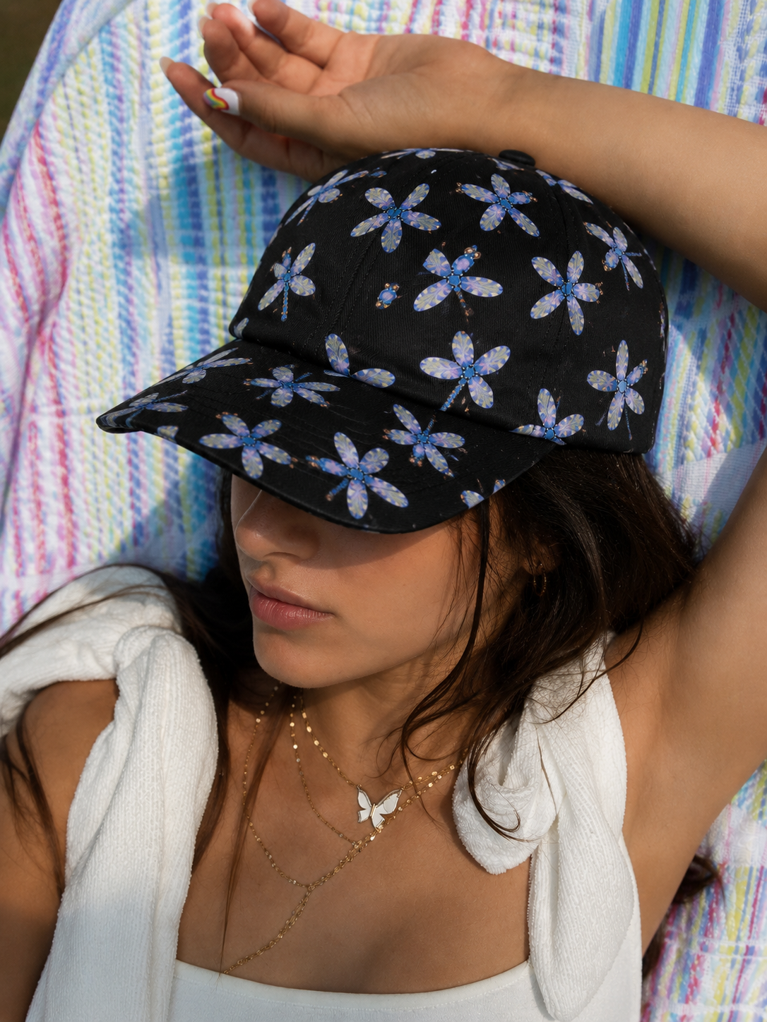The "Dragonfly Dream" All-Over Print Cap