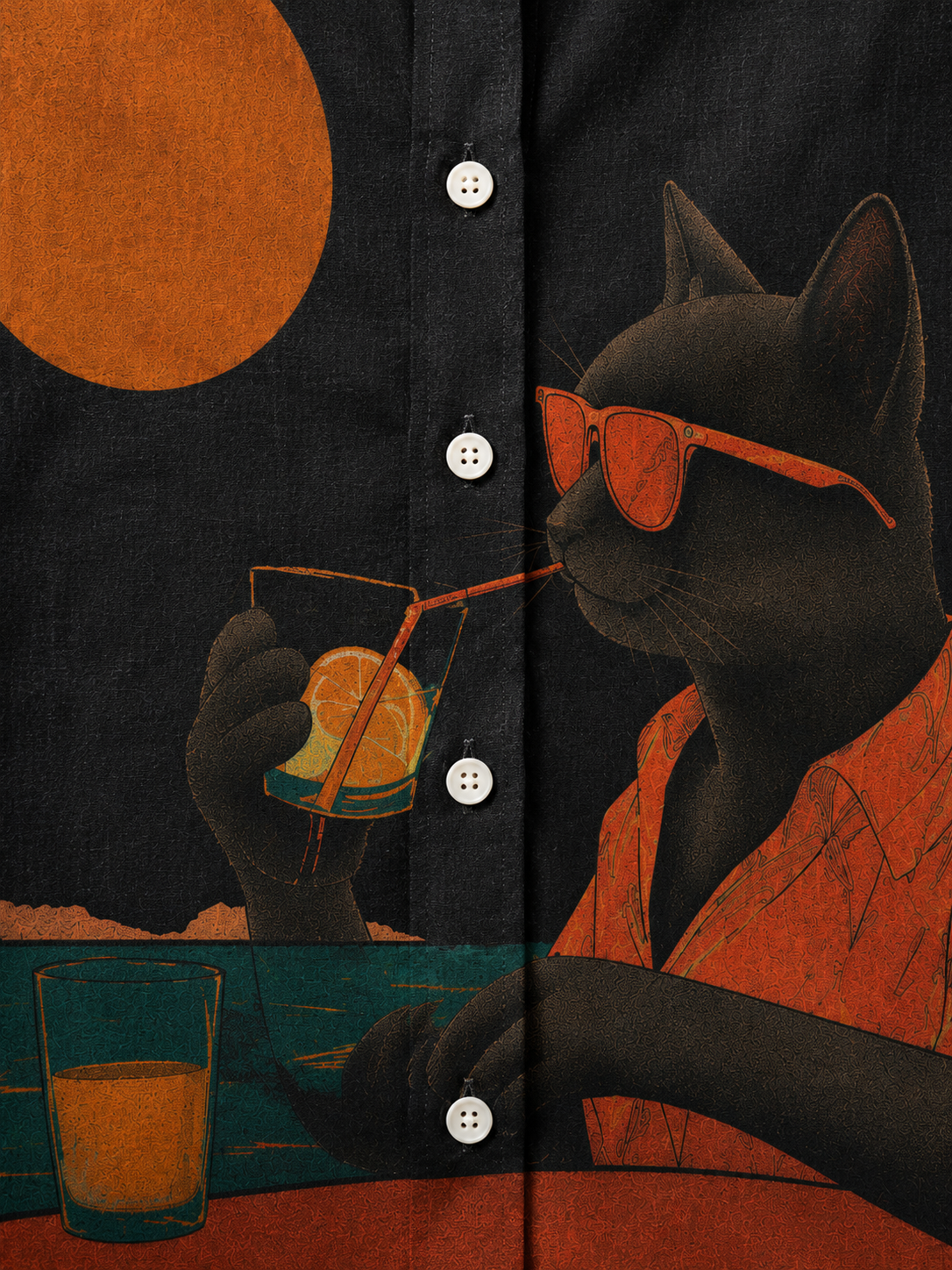 THE "RETRO CAT COCKTAIL" SHIRT