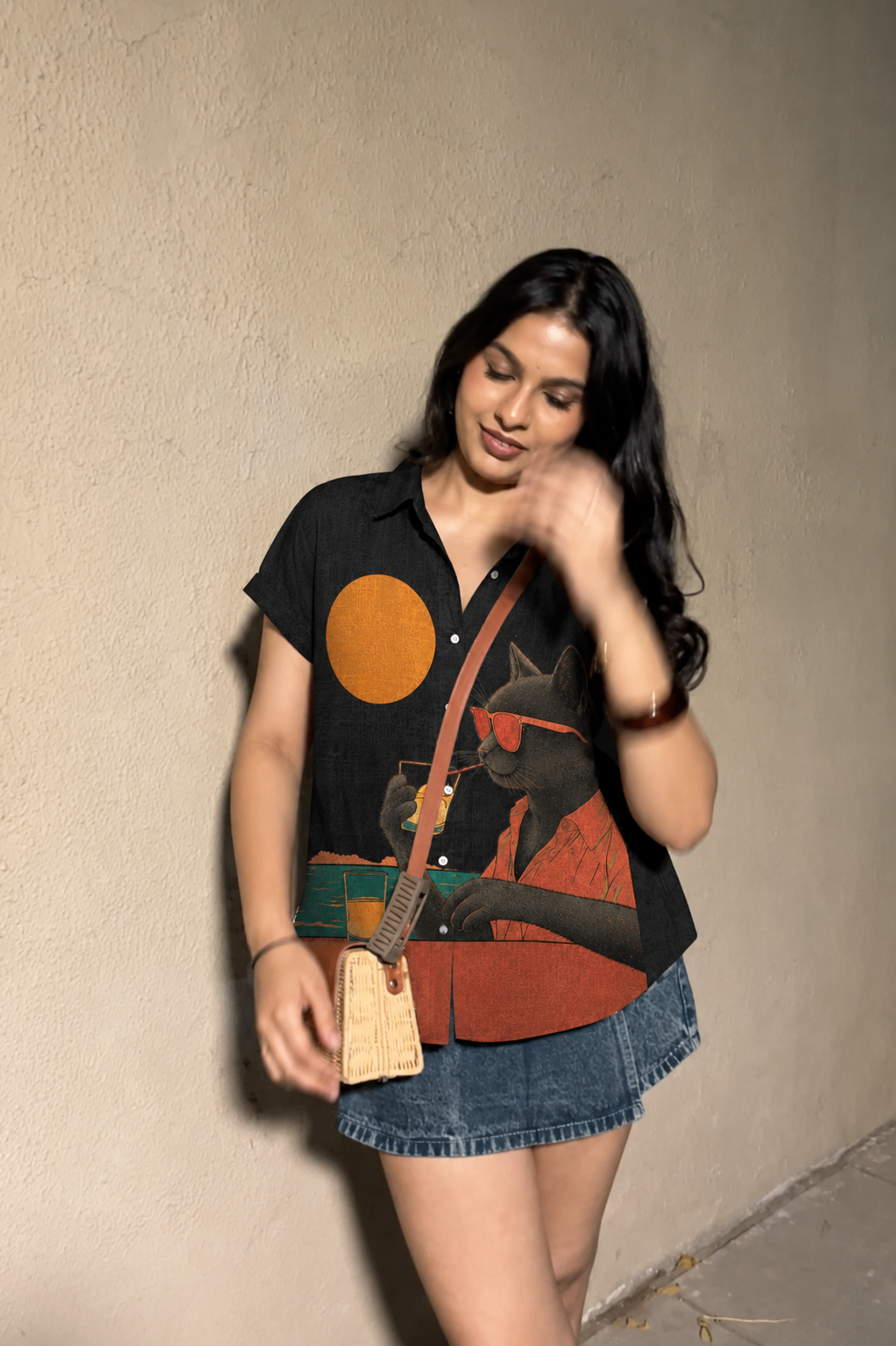 THE "RETRO CAT COCKTAIL" SHIRT
