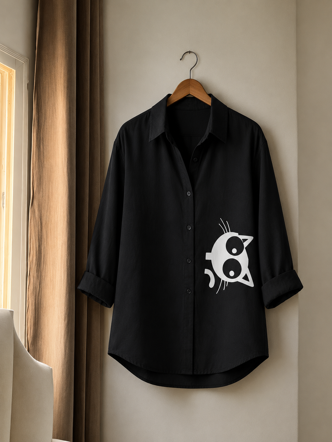 THE "CARTOON CAT" GRAPHIC SHIRT