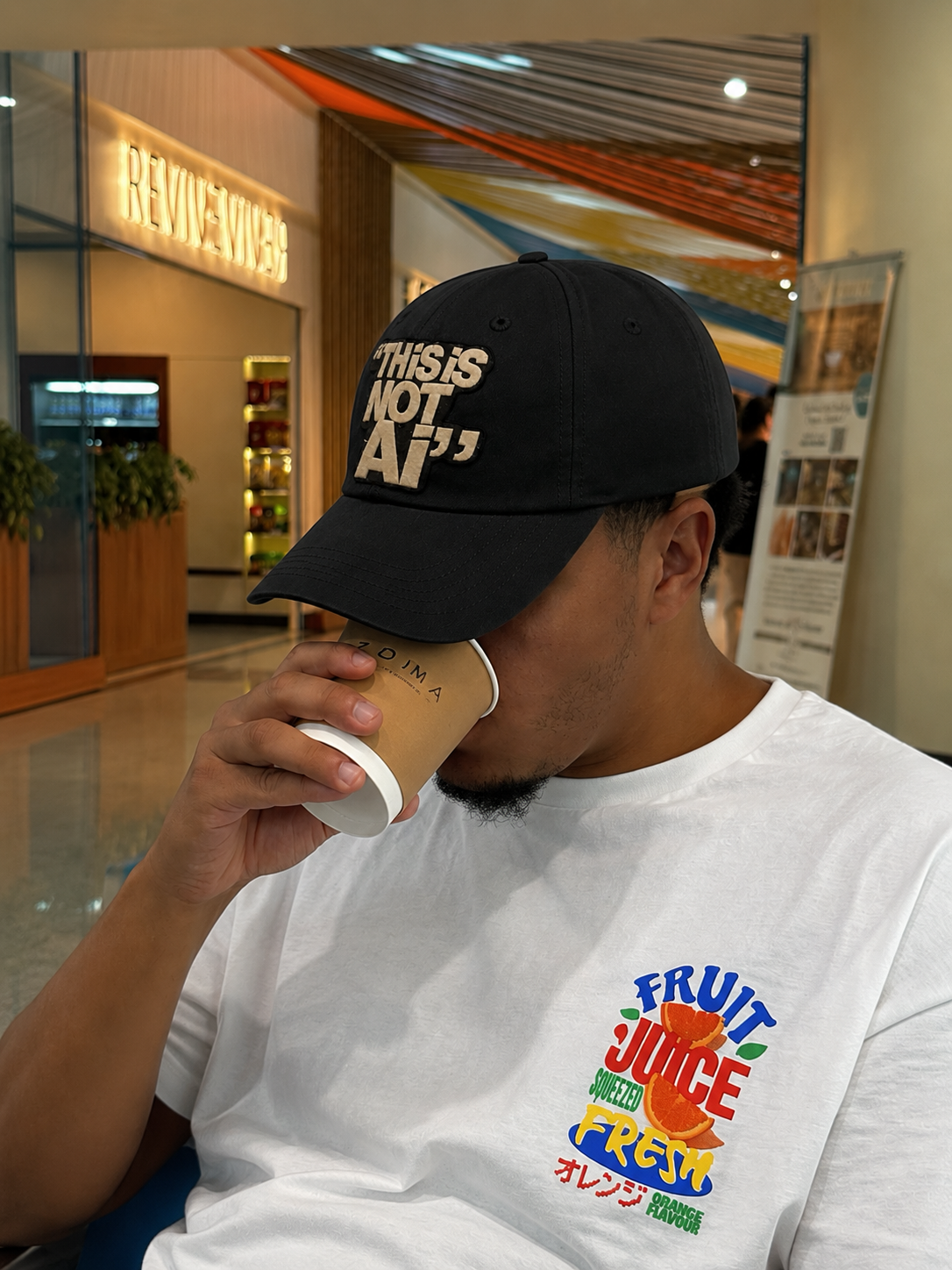 The "This Is Not AI" Embroidered Cap