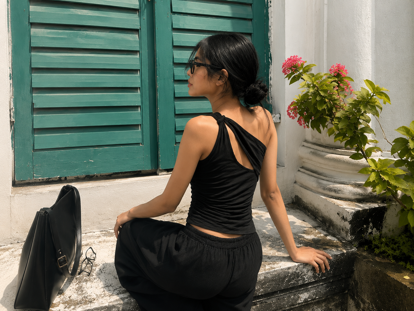 The Twist Knot One Shoulder Top