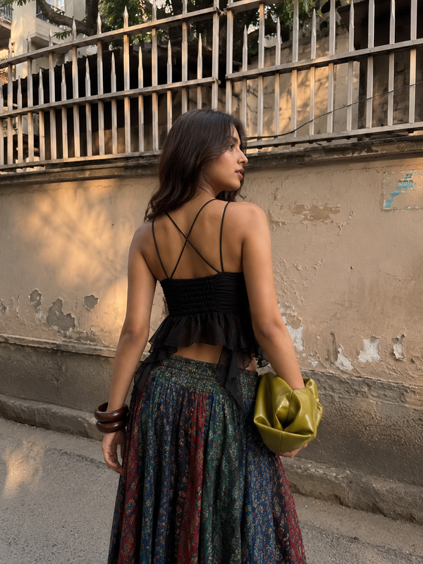 The Ruffle Strap Crop Top