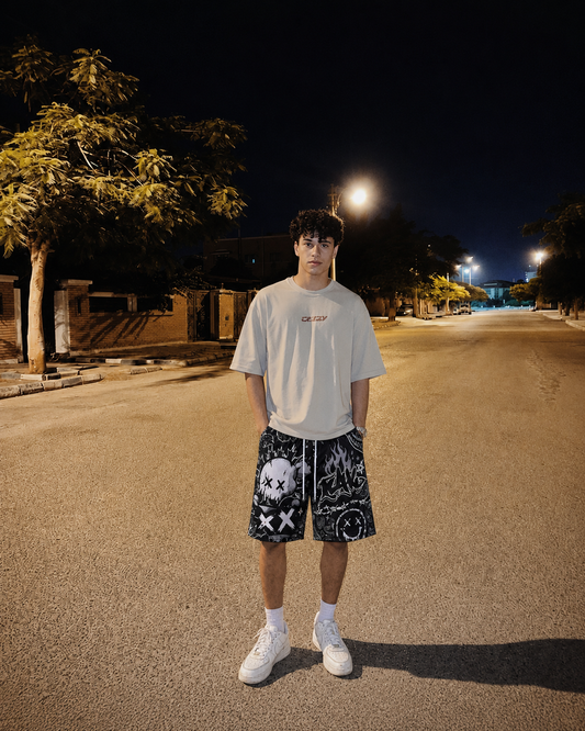 The Crazy Skull Graphic Shorts