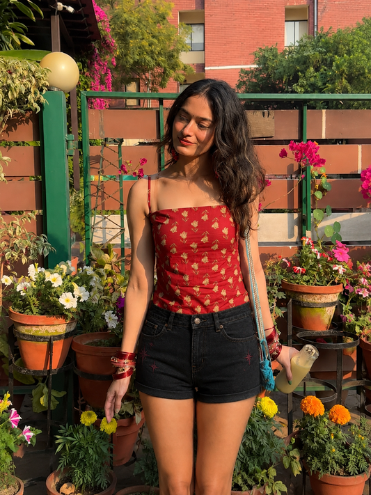 The Block Print Halter Top