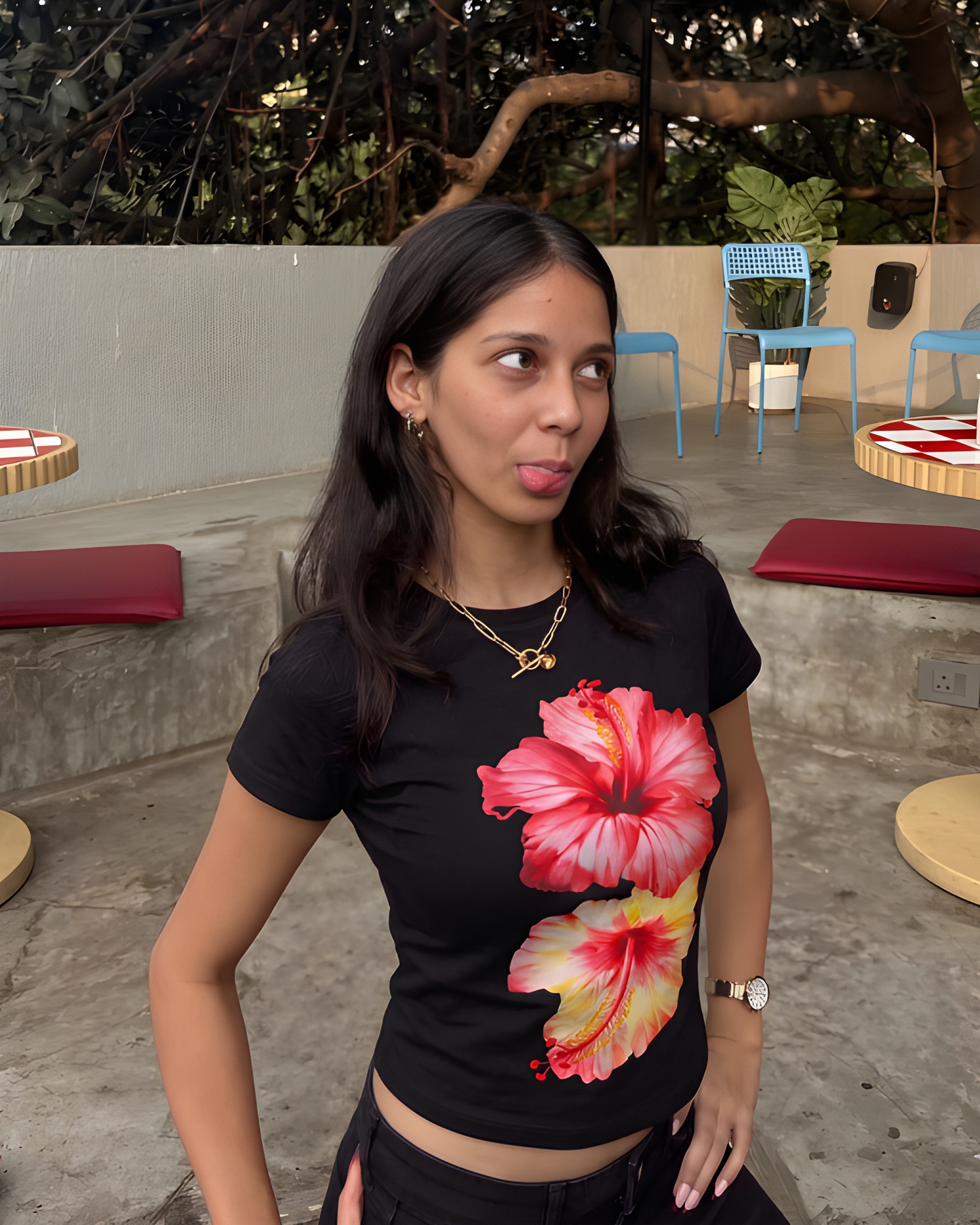 The Hibiscus Baby Tee