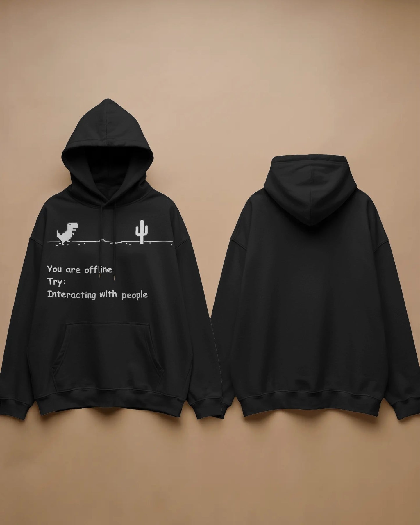 You Are Offline Printed Oversized Hoodie