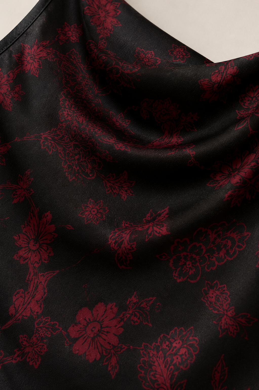 The Dragon Rose Cowl Crop Top