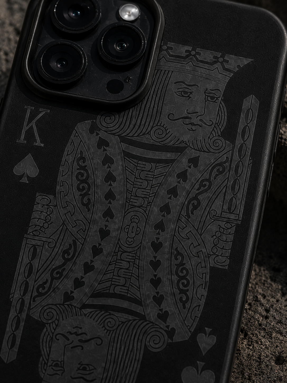 The "King of Spades" Blackout Phone Case