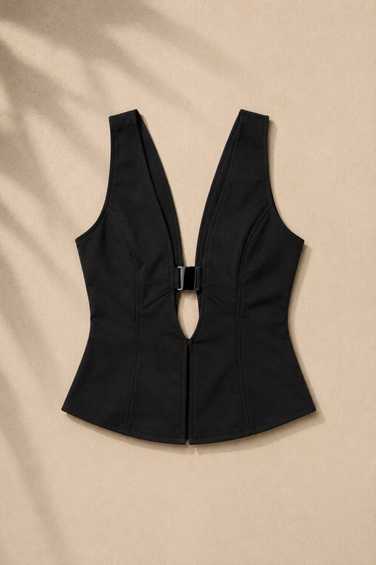 The Buckled Geometric Vest