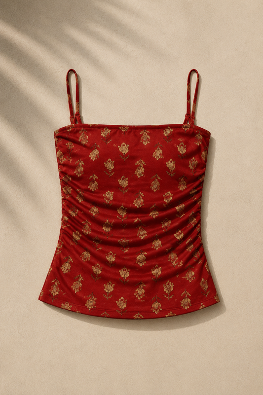 The Block Print Halter Top
