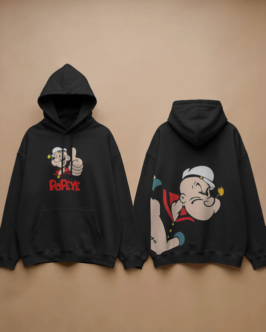 Popeye Classic Unisex Oversized Hoodie - Retro Cartoon Streetwear Drop